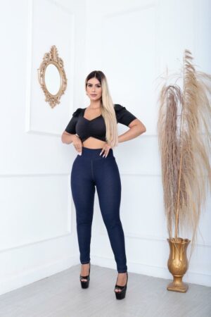 Calça legging jeans Cor Azul Cotton PA
